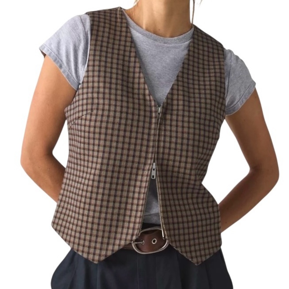 UO Adrian Twill Tailored Vest Top - Picture 5 of 12